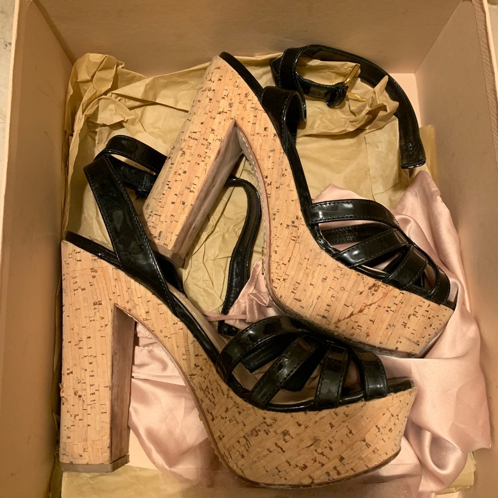 Prada shoes , wedged heels